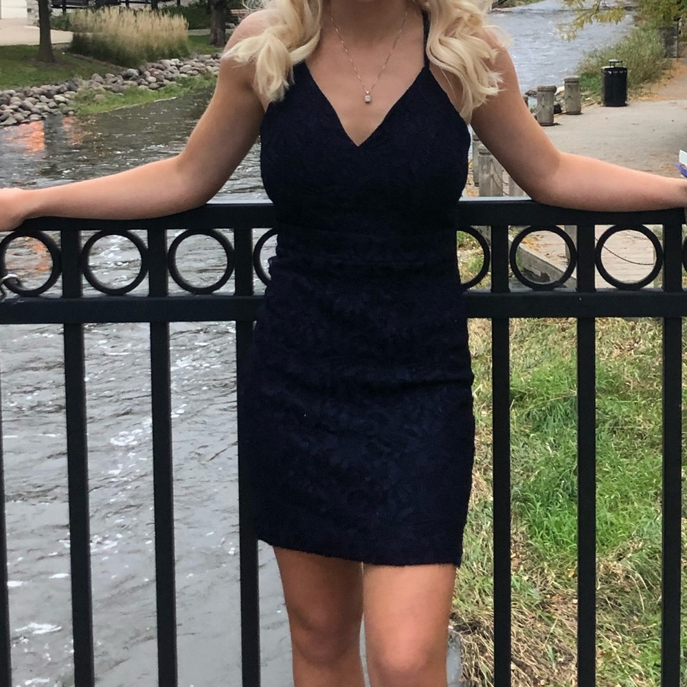 Adorable navy blue homecoming dress size 2